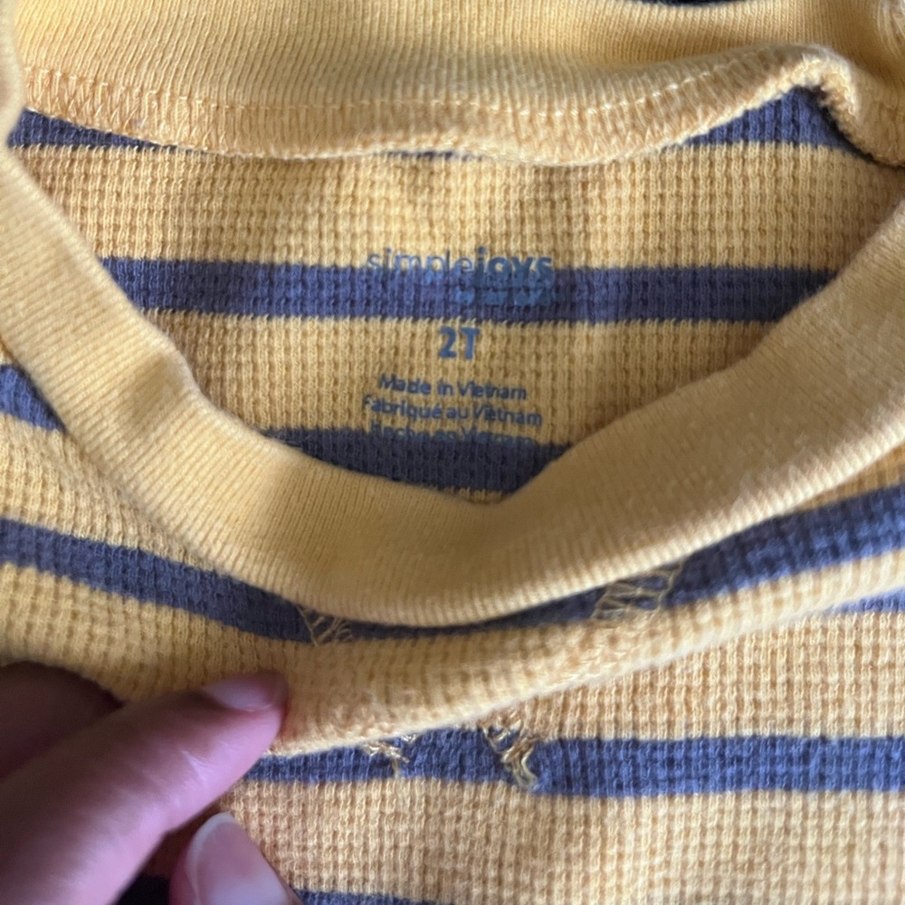 2 Pairs of Long Sleeve Shirts for Toddler Boys